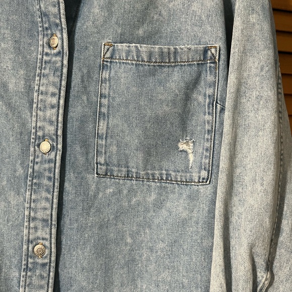 H&M Light Blue Denim Longline Jacket - Picture 10 of 12